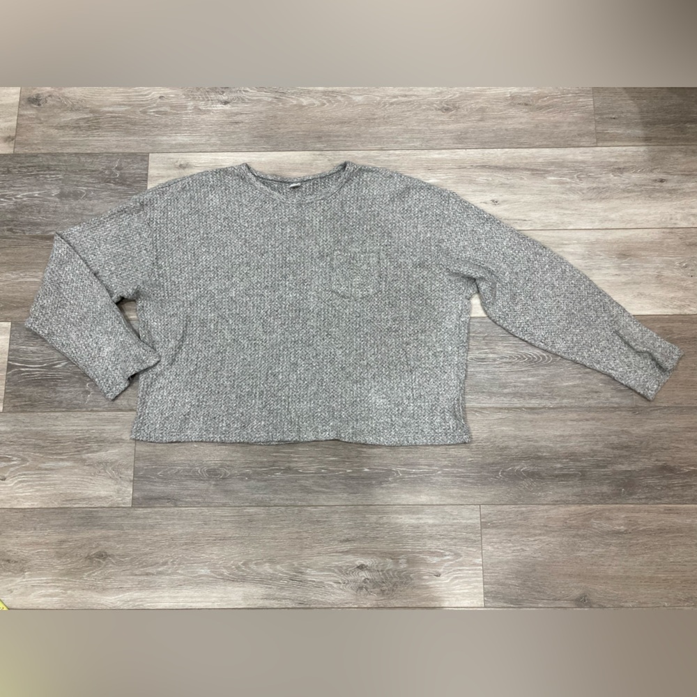Old Navy Grey Casual Lightweight Sweater XL Cropped Look